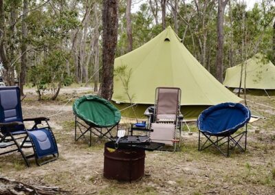 Camping setup on Eureka Camping Station